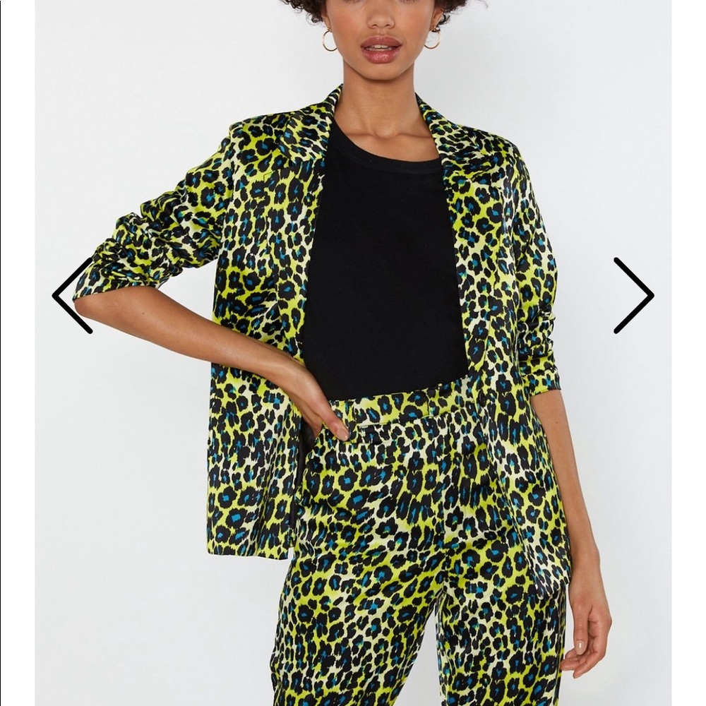 DONATING THIS WEEKEND OPEN TO OFFERS  Nasty gal leopard neon print blazer